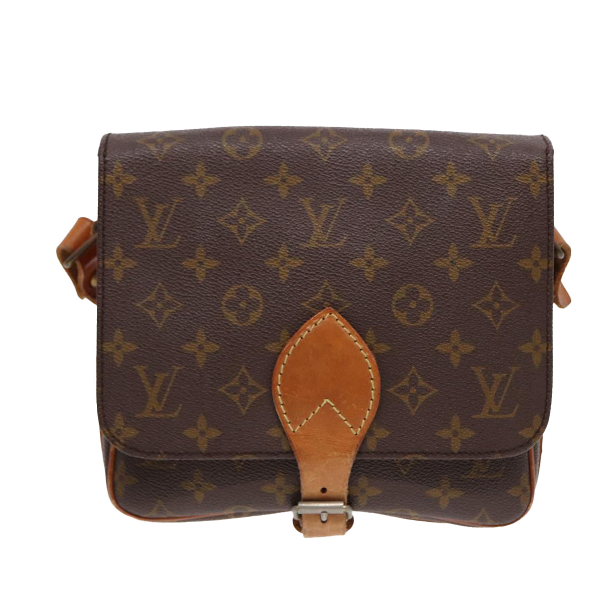 LOUIS VUITTON Monogram Cartouchiere MM Shoulder Bag Vintage M51253 LV Auth 78689