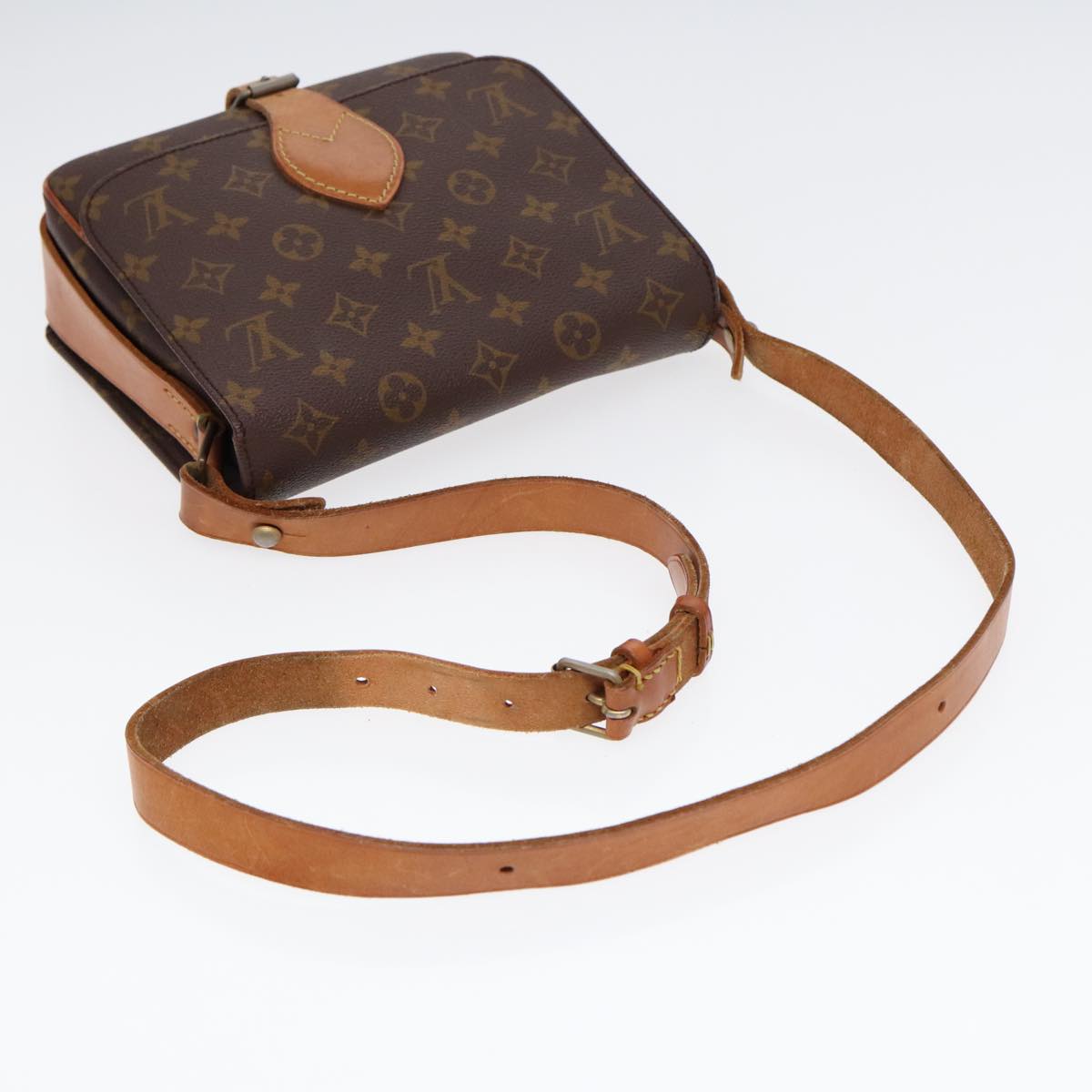 LOUIS VUITTON Monogram Cartouchiere MM Shoulder Bag Vintage M51253 LV Auth 78689