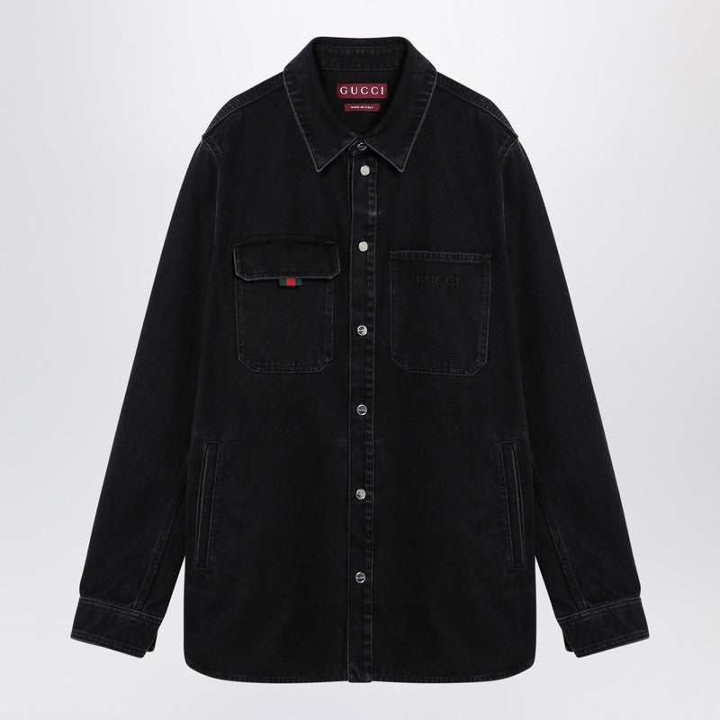 Gucci Dark Grey Denim Shirt Men