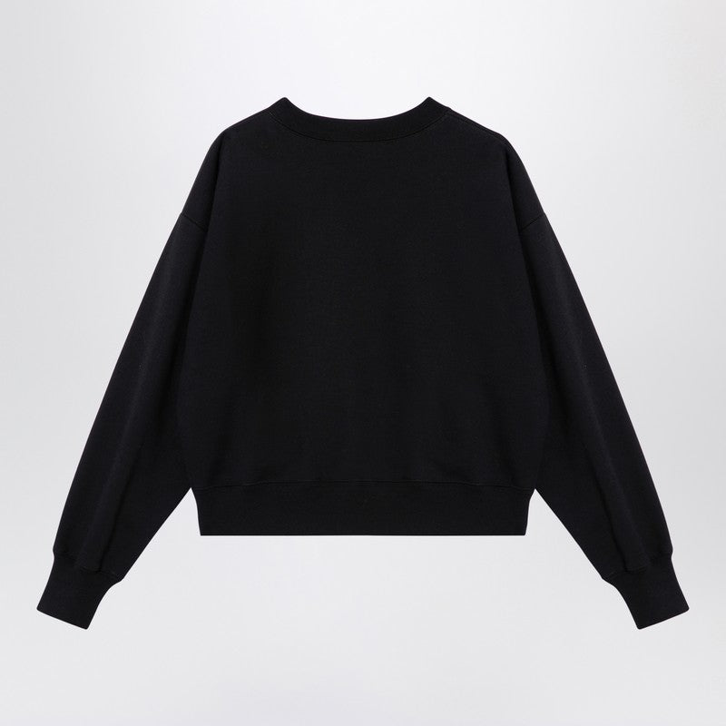 Gucci Black Crew-Neck Sweatshirt With Logo Print Women