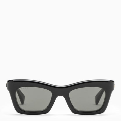 Gucci Black Acetate Rectangular Sunglasses Women