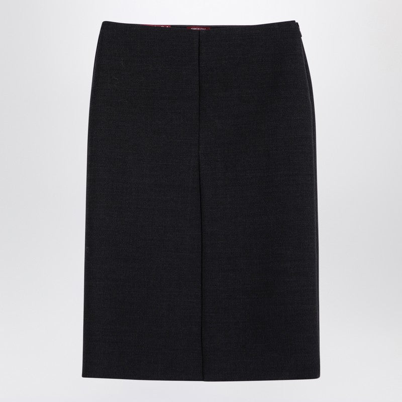 Gucci Dark Grey Wool Skirt Women