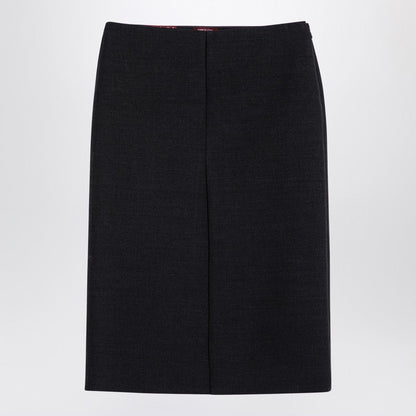 Gucci Dark Grey Wool Skirt Women