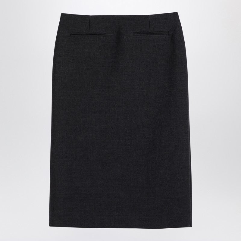 Gucci Dark Grey Wool Skirt Women