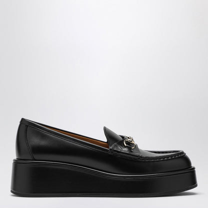 Gucci Black Loafer With Platform And Horsebitt Women