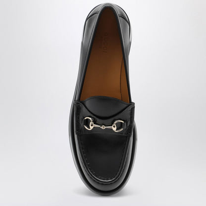 Gucci Black Loafer With Platform And Horsebitt Women