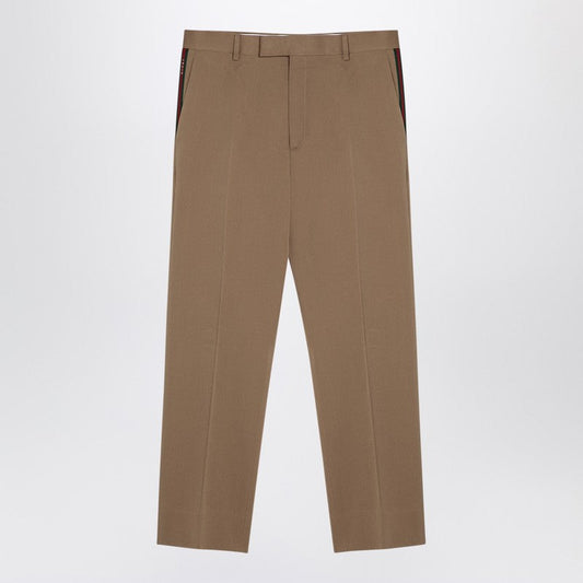 Gucci Beige Cotton Trousers Men