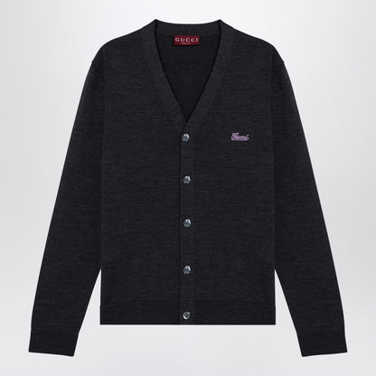 Gucci Dark Grey Wool Cardigan Men