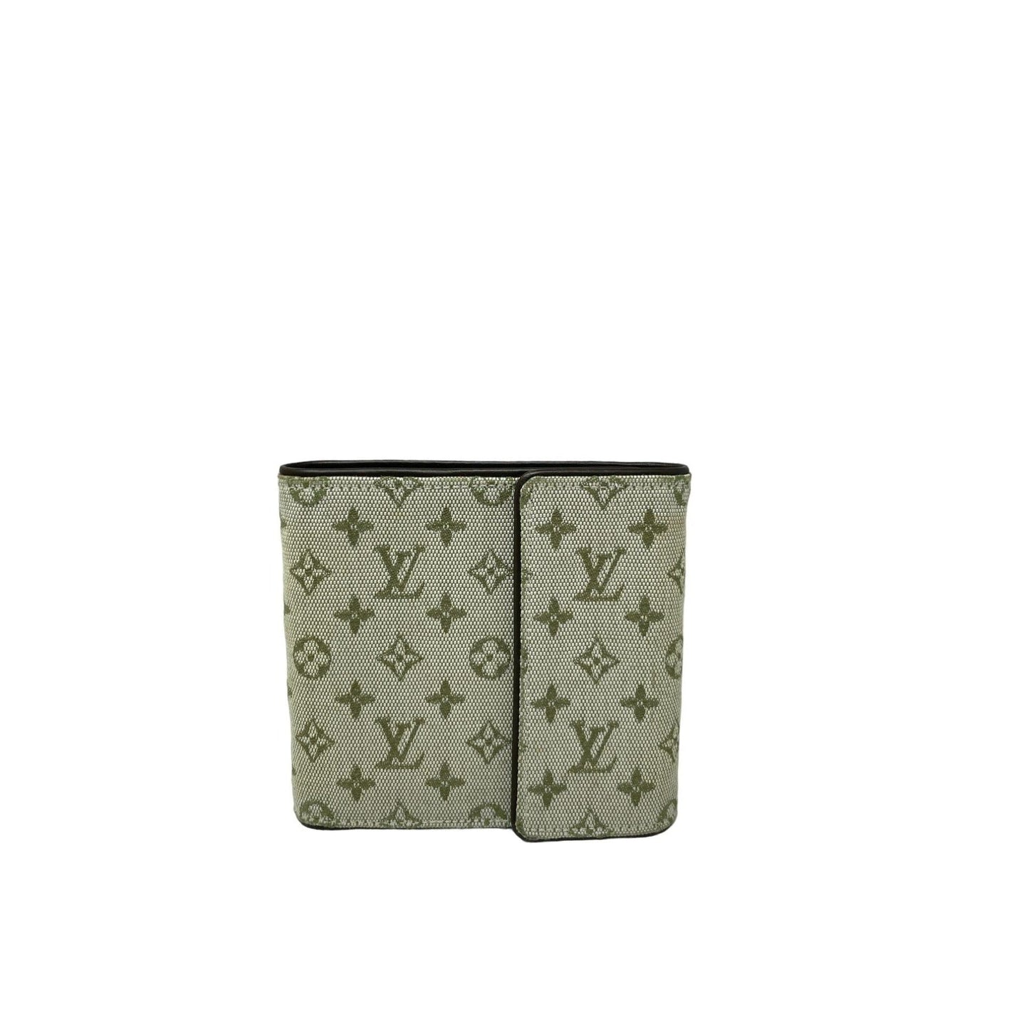 Louis Vuitton  Louis Vuitton  Monogram Mini Lin Pattern Porte-Billets Compact Wallet - Green