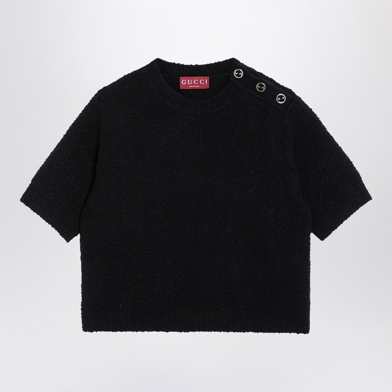 Gucci Black Bouclé Wool Sweater Women