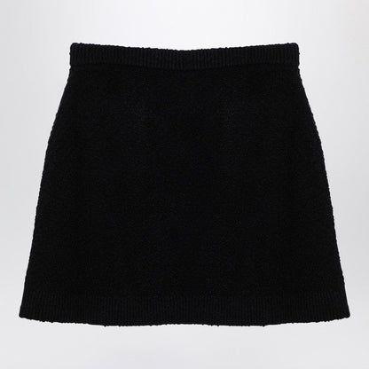 Gucci Black Bouclé Wool Mini Skirt Women