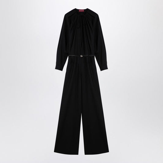 Gucci Black Wool Suit With Belt Women