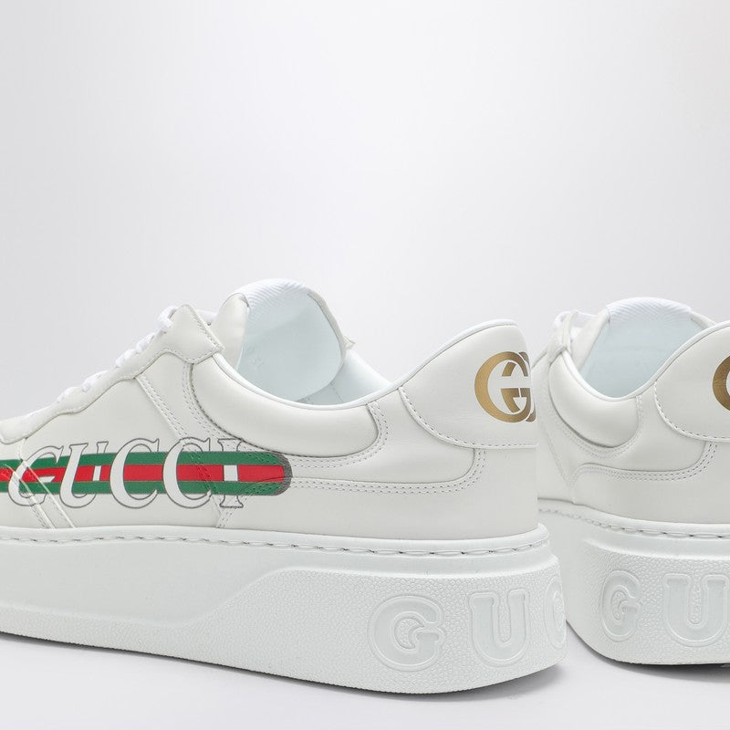 Gucci Chunky White Sneaker With Gucci Web Men