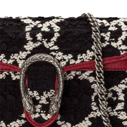 (WMNS) GUCCI Dionysus Tiger Head Logo Chain Shoulder Messenger Bag Mini Black / Red 476432-HS8AN-1164