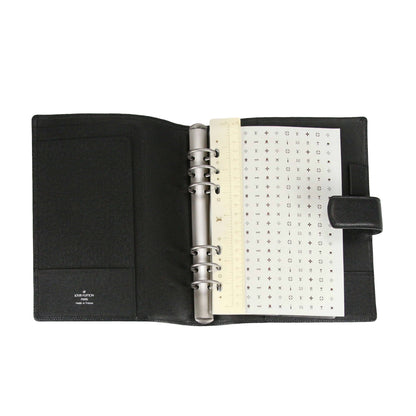 Louis Vuitton  Filofax Black Taiga Leather