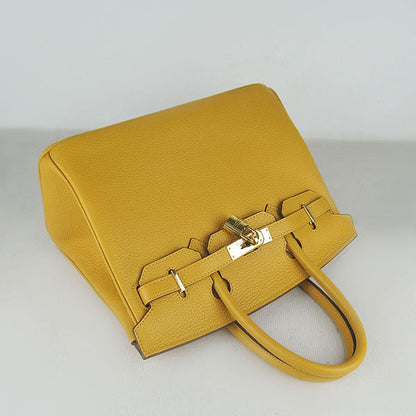 Hermes Birkin 30cm Togo Leather Handbags Yellow Golden