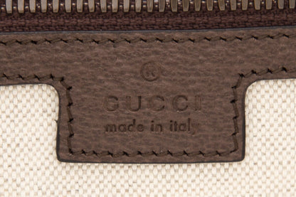 Gucci Brown Canvas  Monogram Duffle Bag