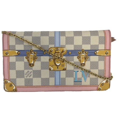 Louis Vuitton  - Rare Damier Azur Summer Trunks Pochette Weekend Chain Crossbody