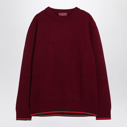 Gucci Burgundy Wool And Cashmere Jumper Men