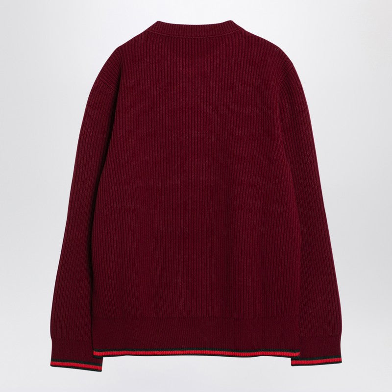 Gucci Burgundy Wool And Cashmere Jumper Men