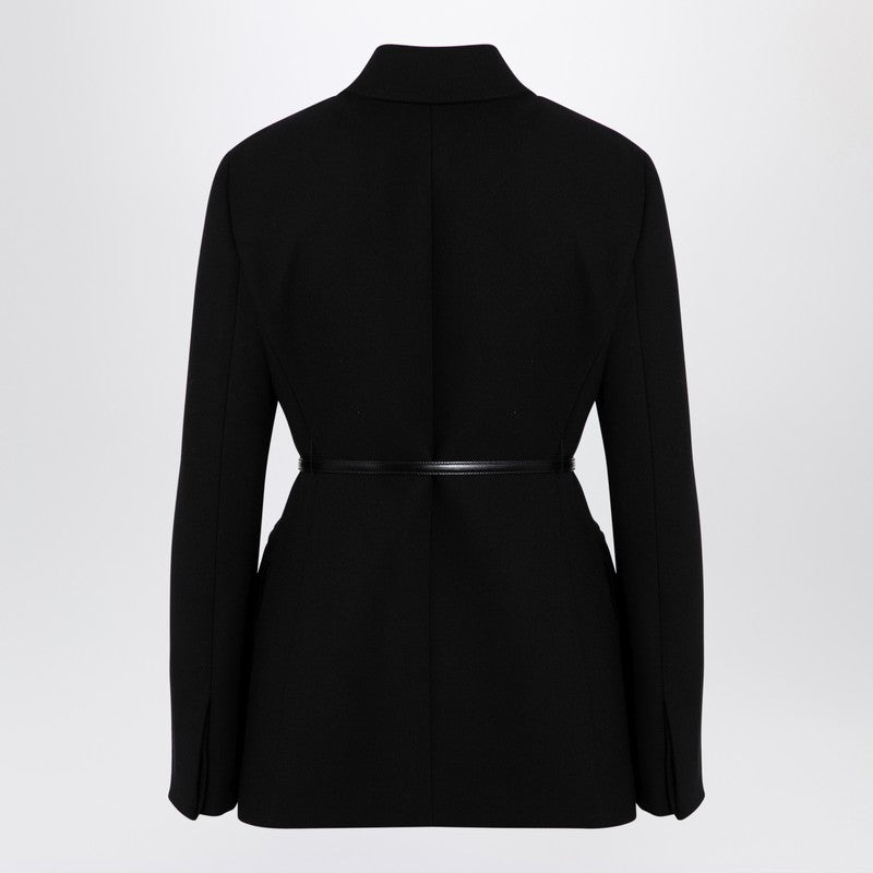 Gucci Black Belted Wool Jacket Women