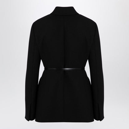 Gucci Black Belted Wool Jacket Women