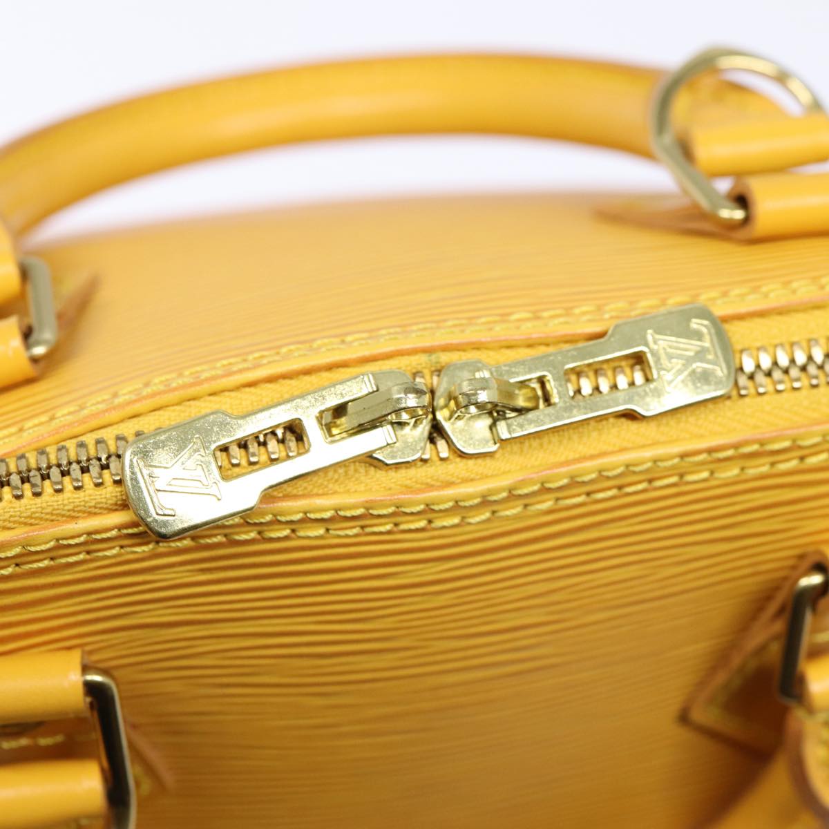 LOUIS VUITTON Epi Alma Hand Bag Yellow M52149 LV Auth 80271