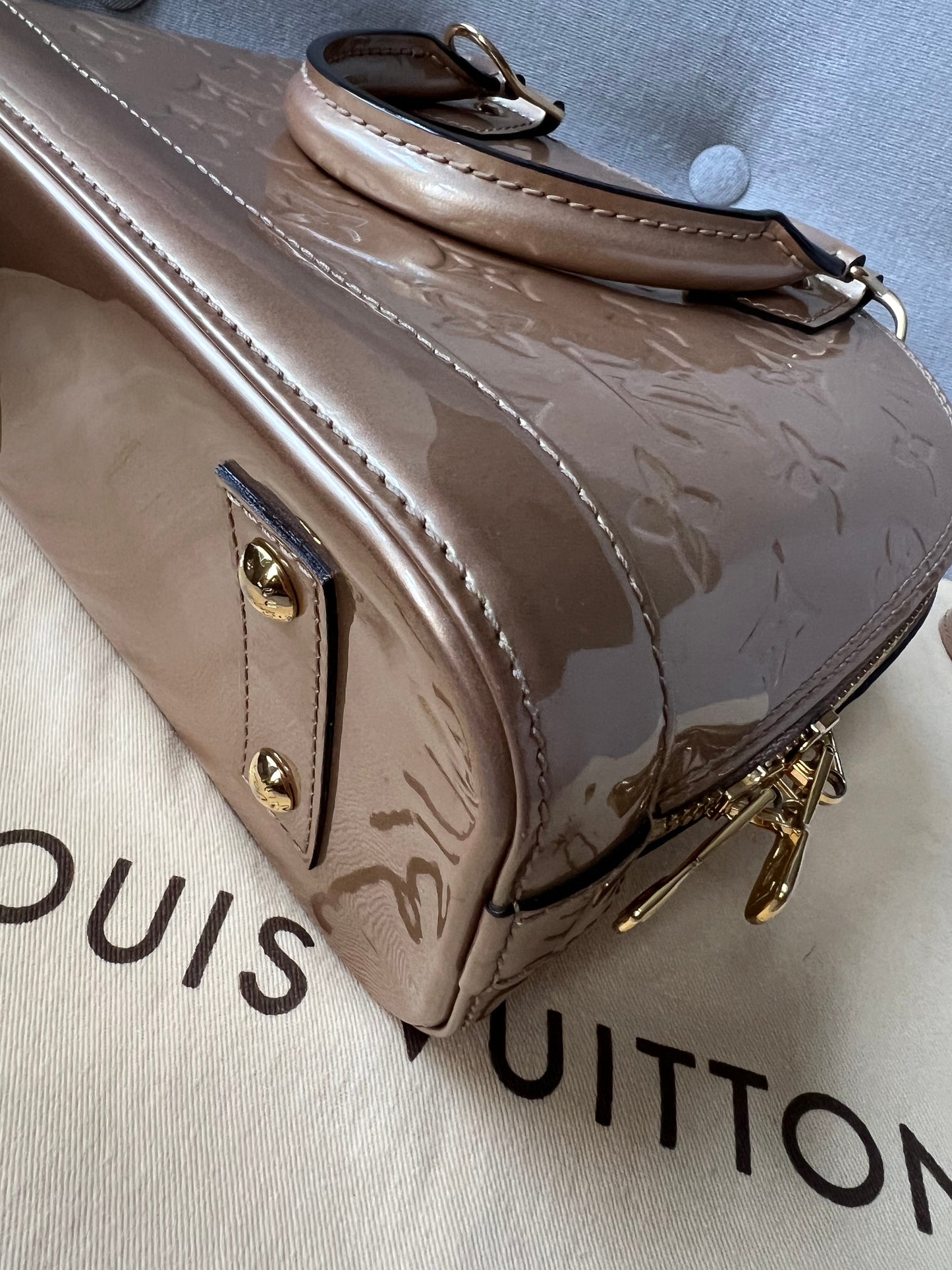 Louis Vuitton Alma Gold Vernis Patent Leather (RRP £1590)