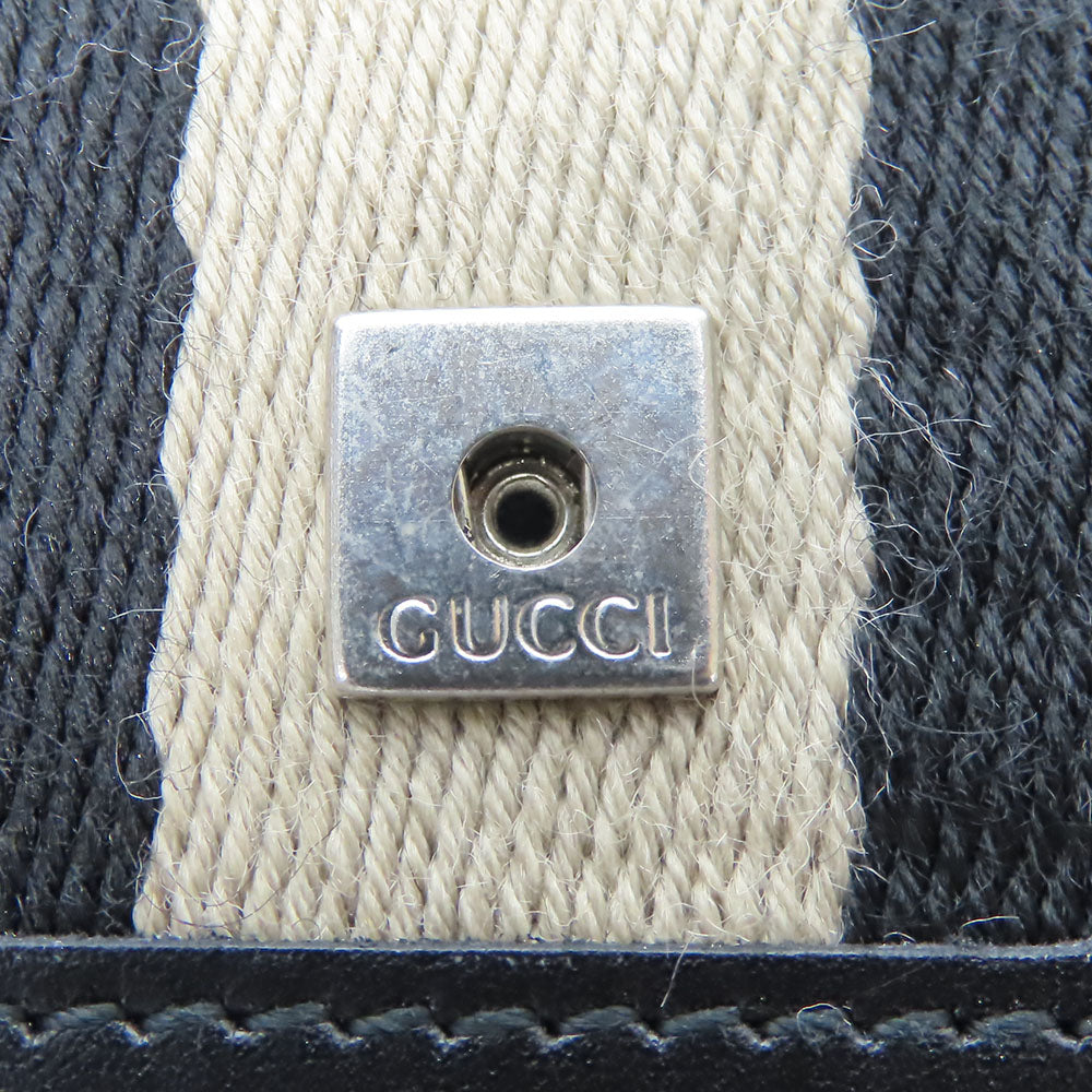 New GUCCI GG Canvas Bifold Wallet Black