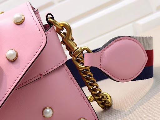 Gucci Broadway Leather Mini Bag Light Pink