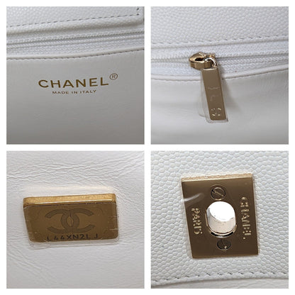 Chanel White Caviar Classic Timeless Tote