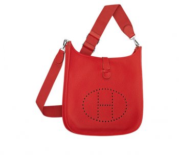 Hermes Evelyne III PM Shoulder Bag Red