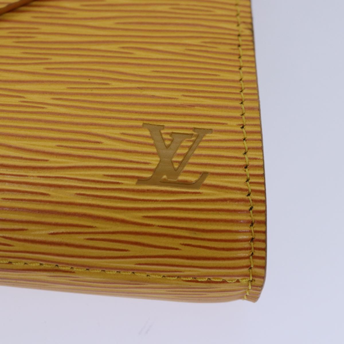 LOUIS VUITTON Epi Art Deco Clutch Bag Yellow M52639 LV Auth 86032