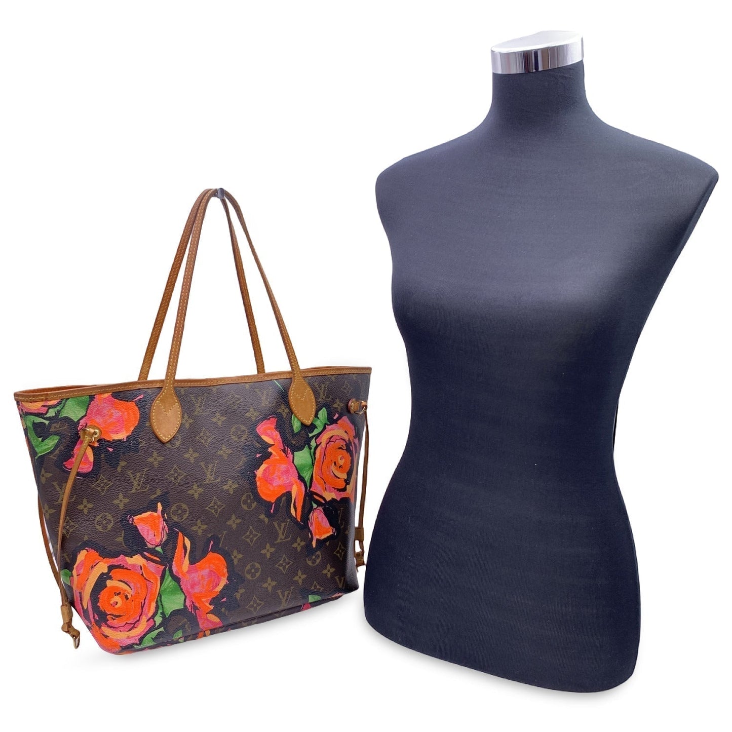 Louis Vuitton  Monogram Canvas Steven Sprouse Roses Neverfull Mm Bag