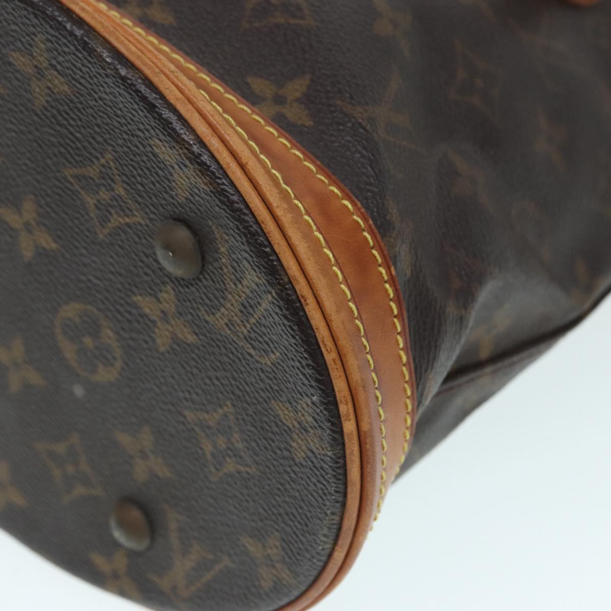 LOUIS VUITTON Monogram Bucket PM Shoulder Bag M42238 LV Auth 86603