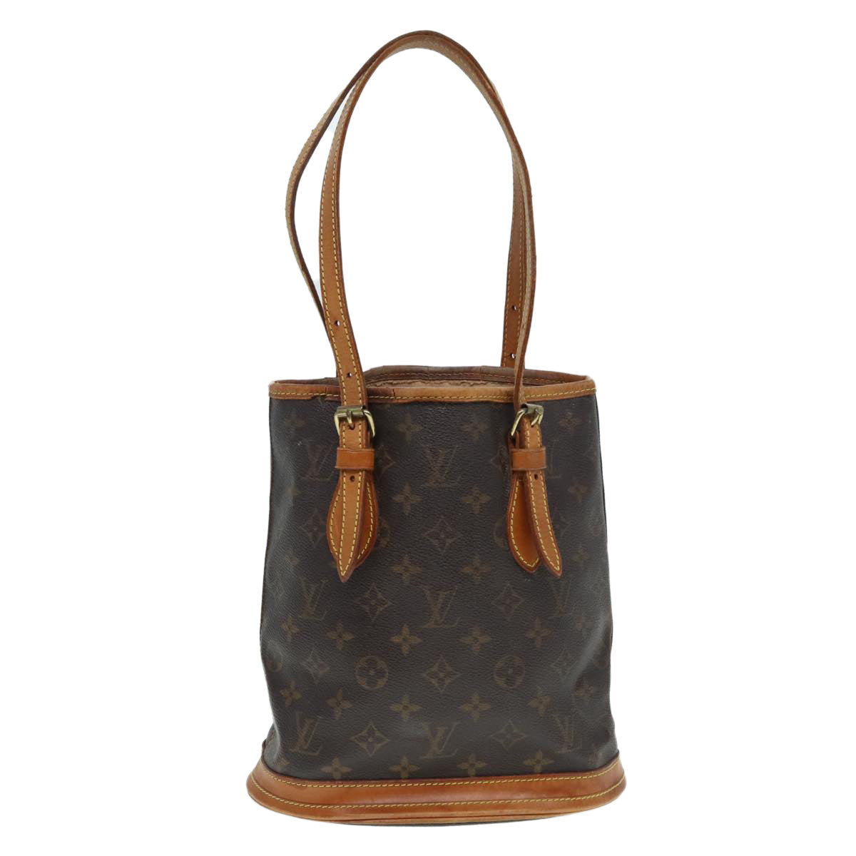 LOUIS VUITTON Monogram Bucket PM Shoulder Bag M42238 LV Auth 86603