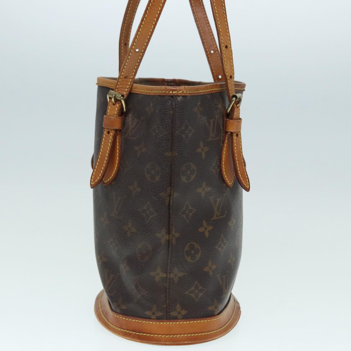 LOUIS VUITTON Monogram Bucket PM Shoulder Bag M42238 LV Auth 86603