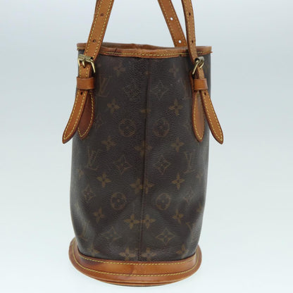 LOUIS VUITTON Monogram Bucket PM Shoulder Bag M42238 LV Auth 86603