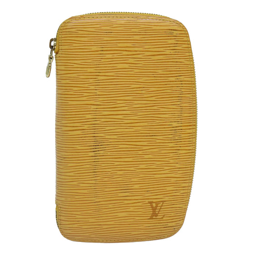 LOUIS VUITTON Epi Agenda Geode Travel Case Yellow M63879 LV Auth 87368