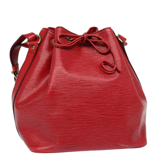 LOUIS VUITTON Epi Petit Noe Shoulder Bag Red M44107 LV Auth 87829