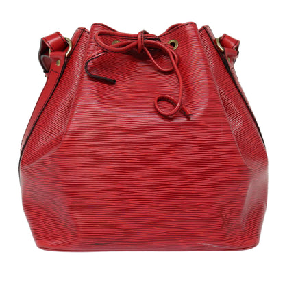 LOUIS VUITTON Epi Petit Noe Shoulder Bag Red M44107 LV Auth 87829