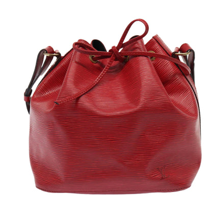 LOUIS VUITTON Epi Petit Noe Shoulder Bag Red M44107 LV Auth 87925