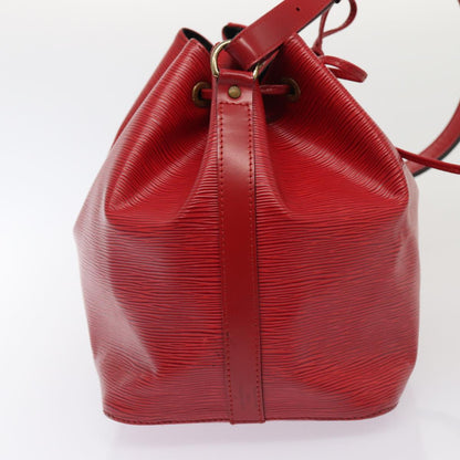 LOUIS VUITTON Epi Petit Noe Shoulder Bag Red M44107 LV Auth 87925