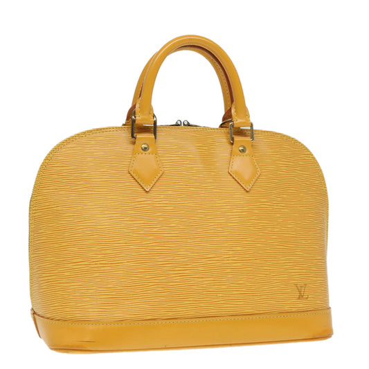 LOUIS VUITTON Epi Alma Hand Bag Yellow M52149 LV Auth 87944