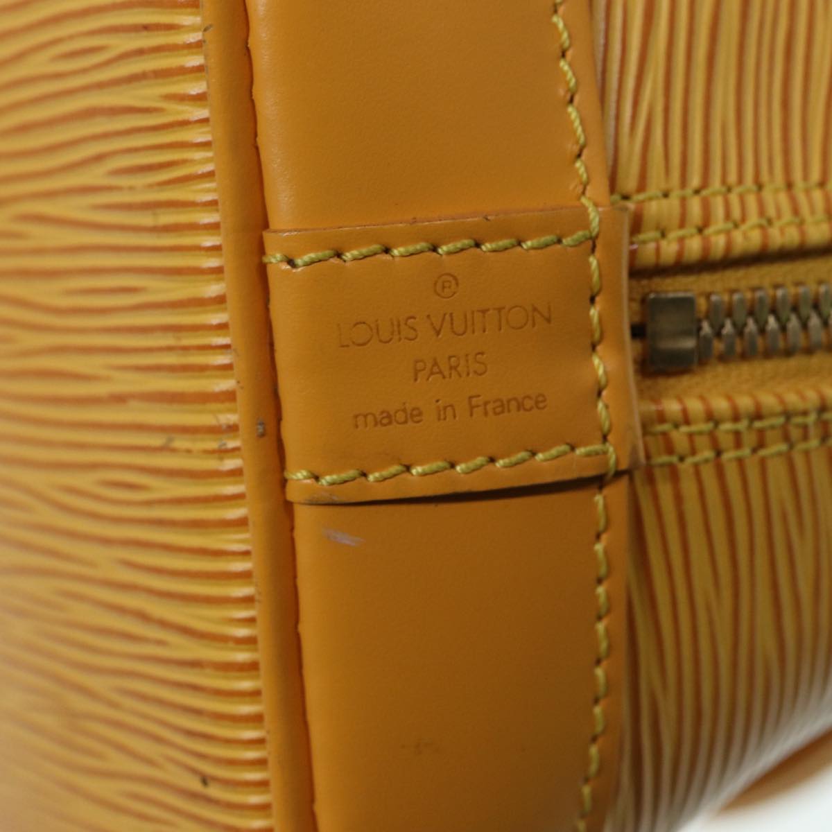 LOUIS VUITTON Epi Alma Hand Bag Yellow M52149 LV Auth 87944