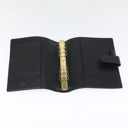 LOUIS VUITTON Epi Agenda GM Day Planner Cover Black R20212 LV Auth 88041