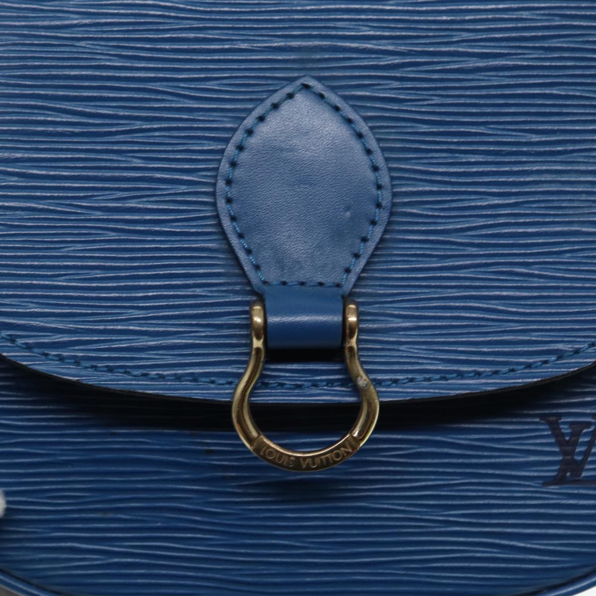 LOUIS VUITTON Epi Saint Cloud PM Shoulder Bag Blue M52195 LV Auth 88695