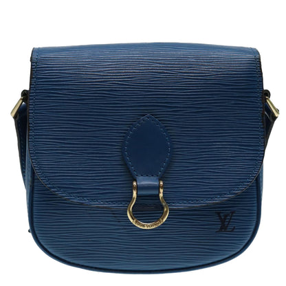 LOUIS VUITTON Epi Saint Cloud PM Shoulder Bag Blue M52195 LV Auth 88695