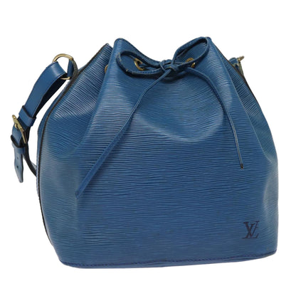 LOUIS VUITTON Epi Petit Noe Shoulder Bag Blue M44105 LV Auth 89128