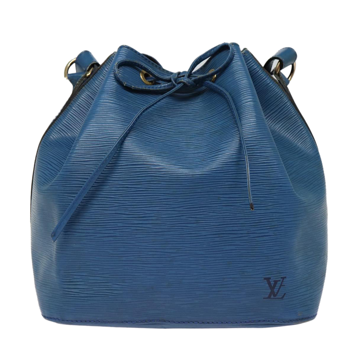 LOUIS VUITTON Epi Petit Noe Shoulder Bag Blue M44105 LV Auth 89128